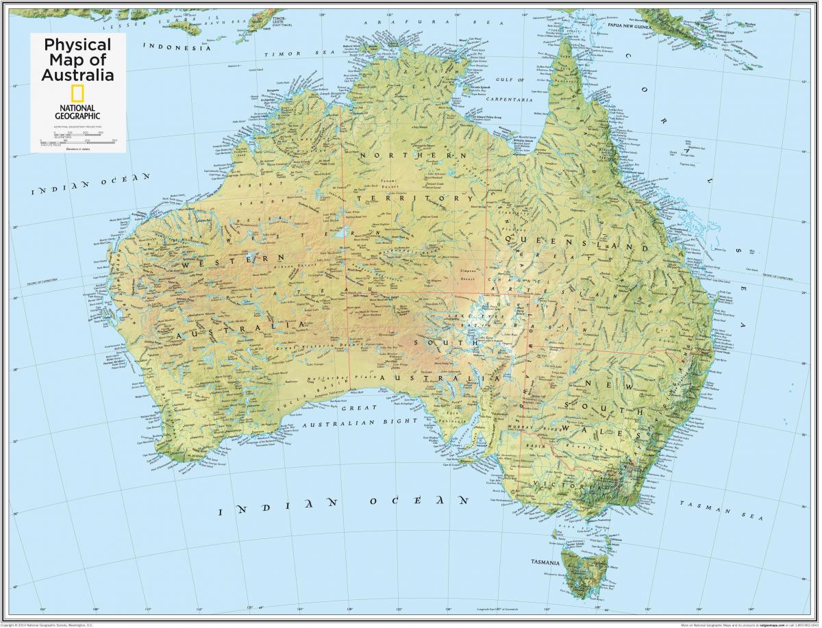 Australia su una mappa