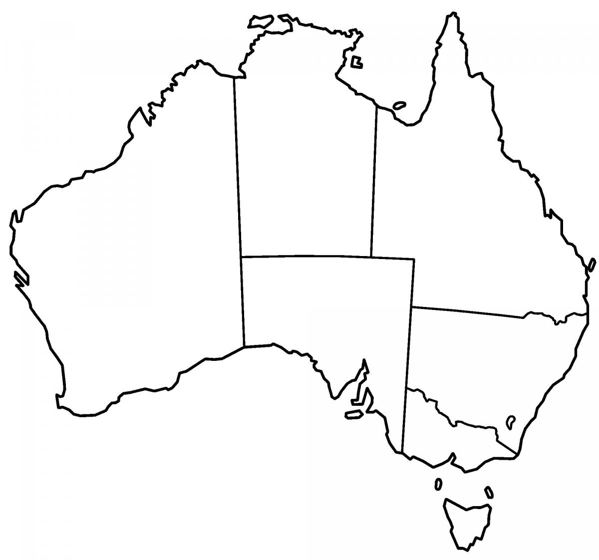 Mappa Australia vuota