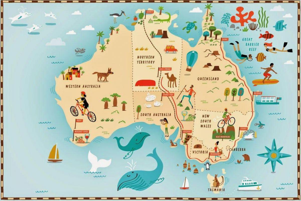 Mappa di viaggio Australia